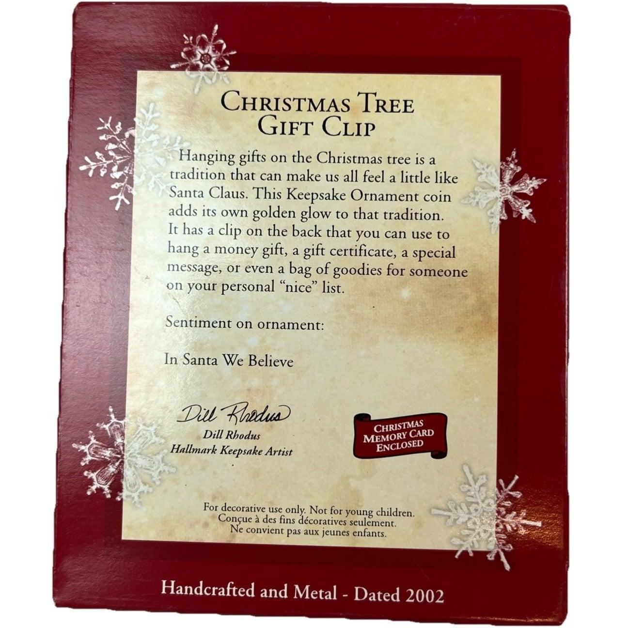 2002 Christmas Tree Gift Clip Hallmark Ornament (Santa Claus) QX2896