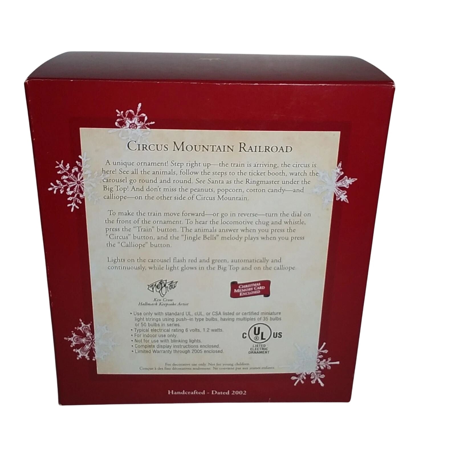 2002 Circus Mountain Railroad Hallmark Ornament (Magic Train) QLX7686