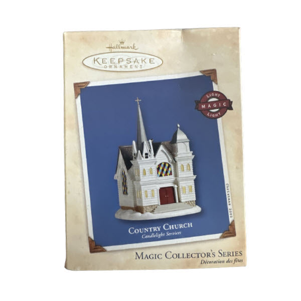 2002 Country Church Hallmark Ornament (Candlelight Services) QLX7653
