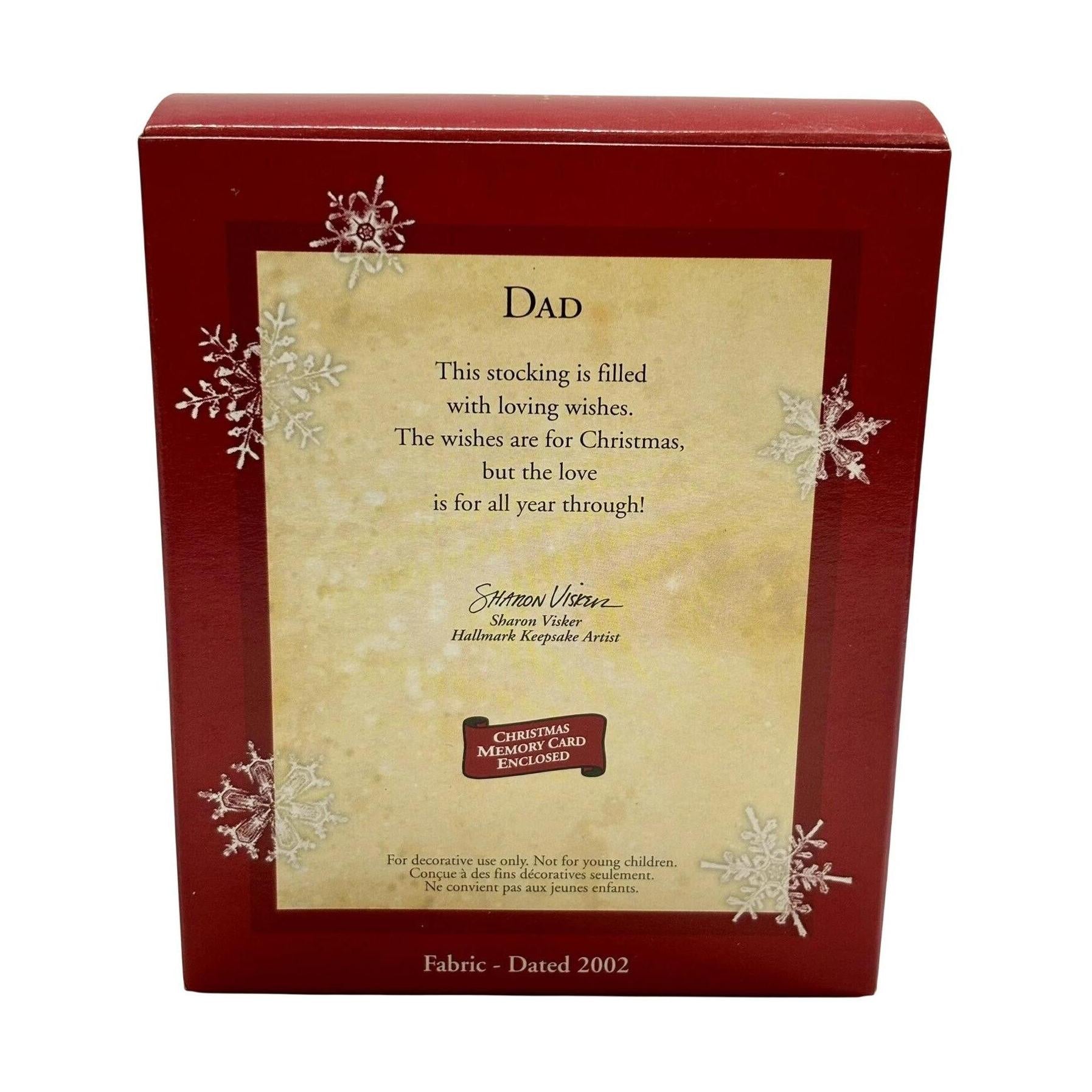 2002 Dad Hallmark Ornament (Stocking) QX8936 Image4