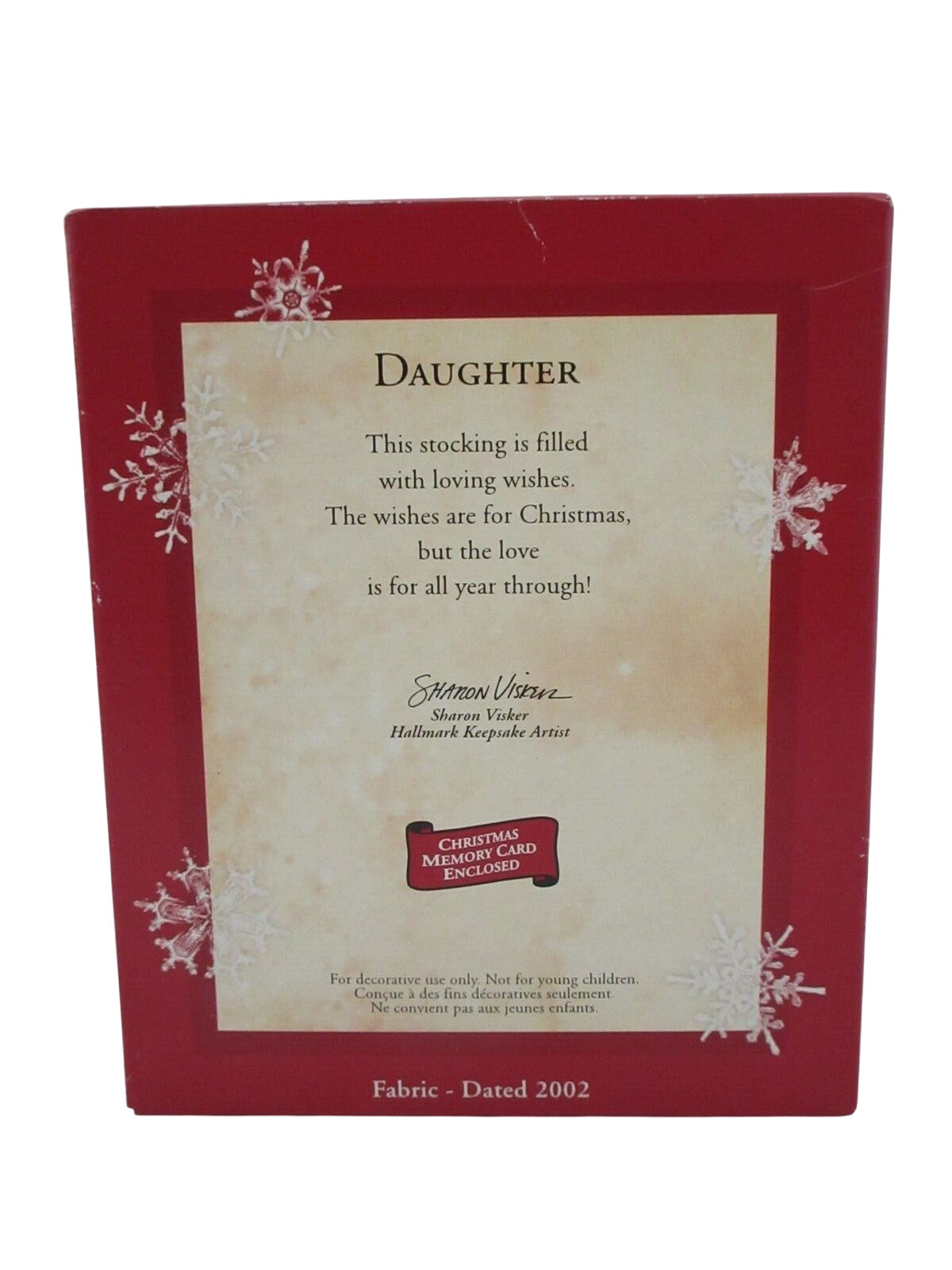 2002 Daughter Hallmark Ornament (Stocking) QX8946