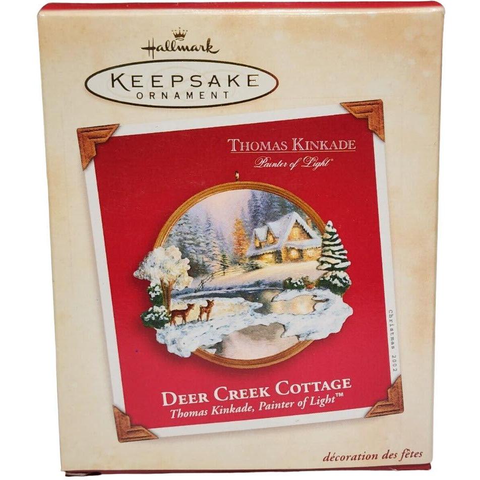 2002 Deer Creek Cottage Hallmark Ornament (Thomas Kinkade) QXI5276