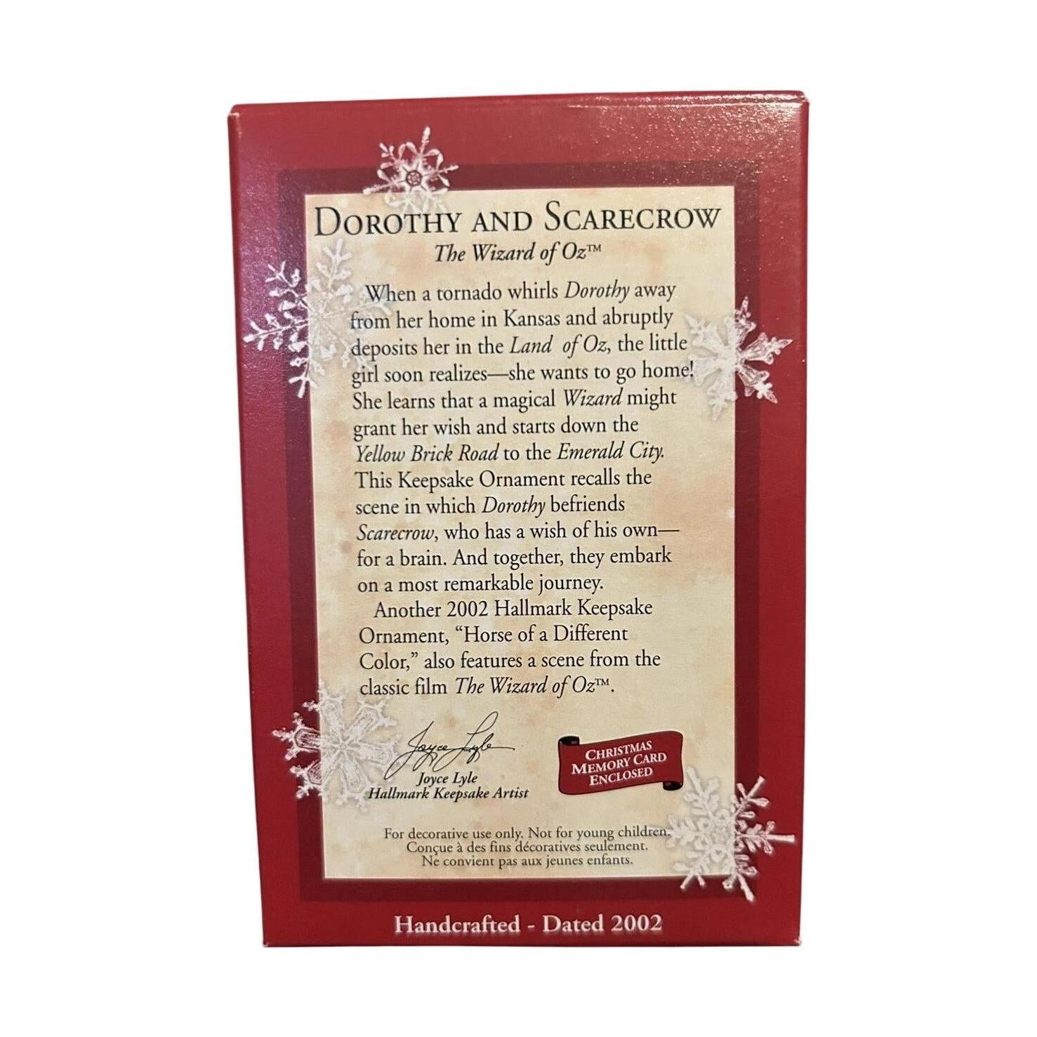 2002 Dorothy and Scarecrow Hallmark Ornament (The Wizard of Oz) QX8246 Image5
