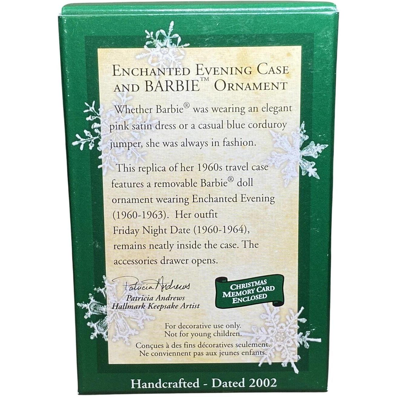 2002 Enchanted Evening Case & Barbie Hallmark Ornament (Barbie Cases) QXM4383