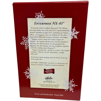 2002 Enterprise NX-01 Hallmark Ornament (Star Trek) QXI2943