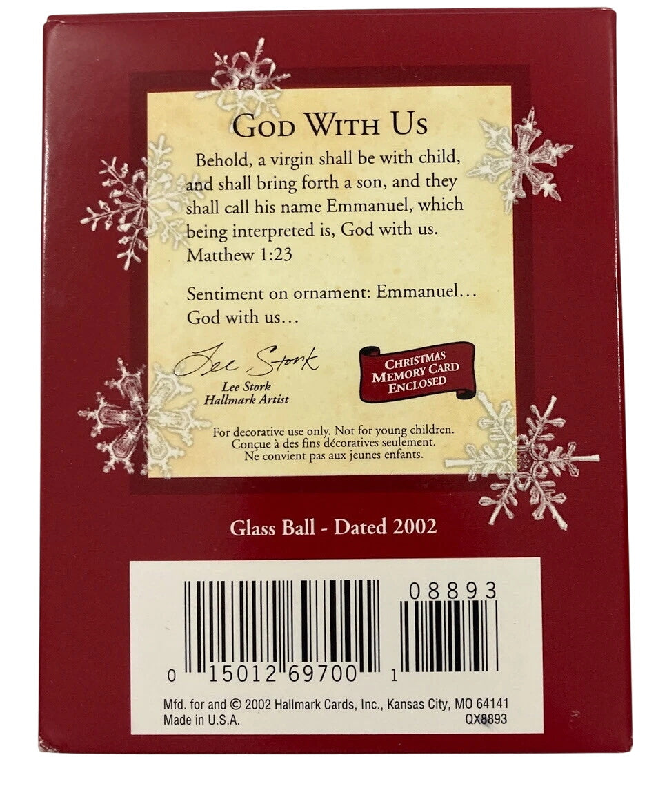 2002 God With Us Hallmark Ornament (Ball) QX8893