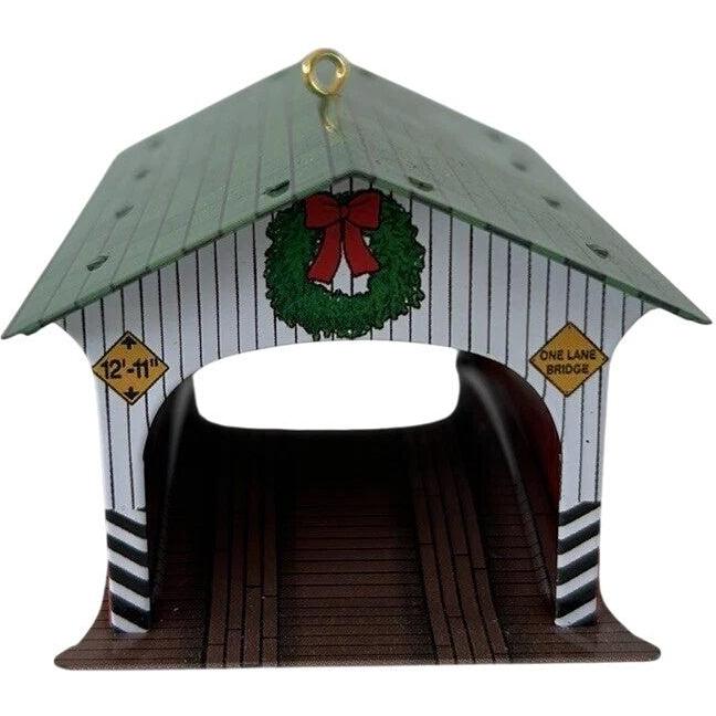 2002 GrandMother's House And Covered Bridge Hallmark Ornament (Town and Country) QX8156