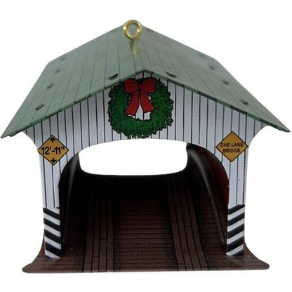 2002 GrandMother's House And Covered Bridge Hallmark Ornament (Town and Country) QX8156