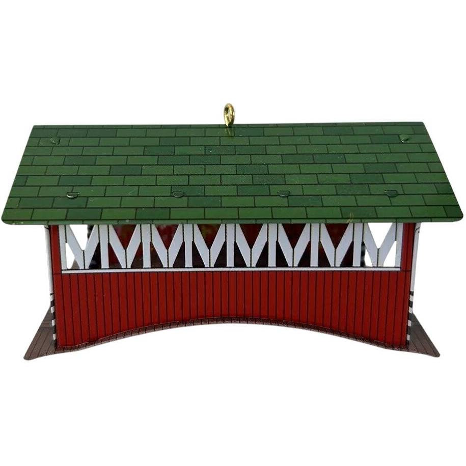 2002 GrandMother's House And Covered Bridge Hallmark Ornament (Town and Country) QX8156