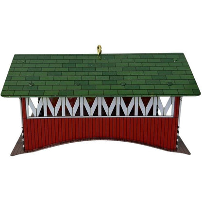 2002 GrandMother's House And Covered Bridge Hallmark Ornament (Town and Country) QX8156