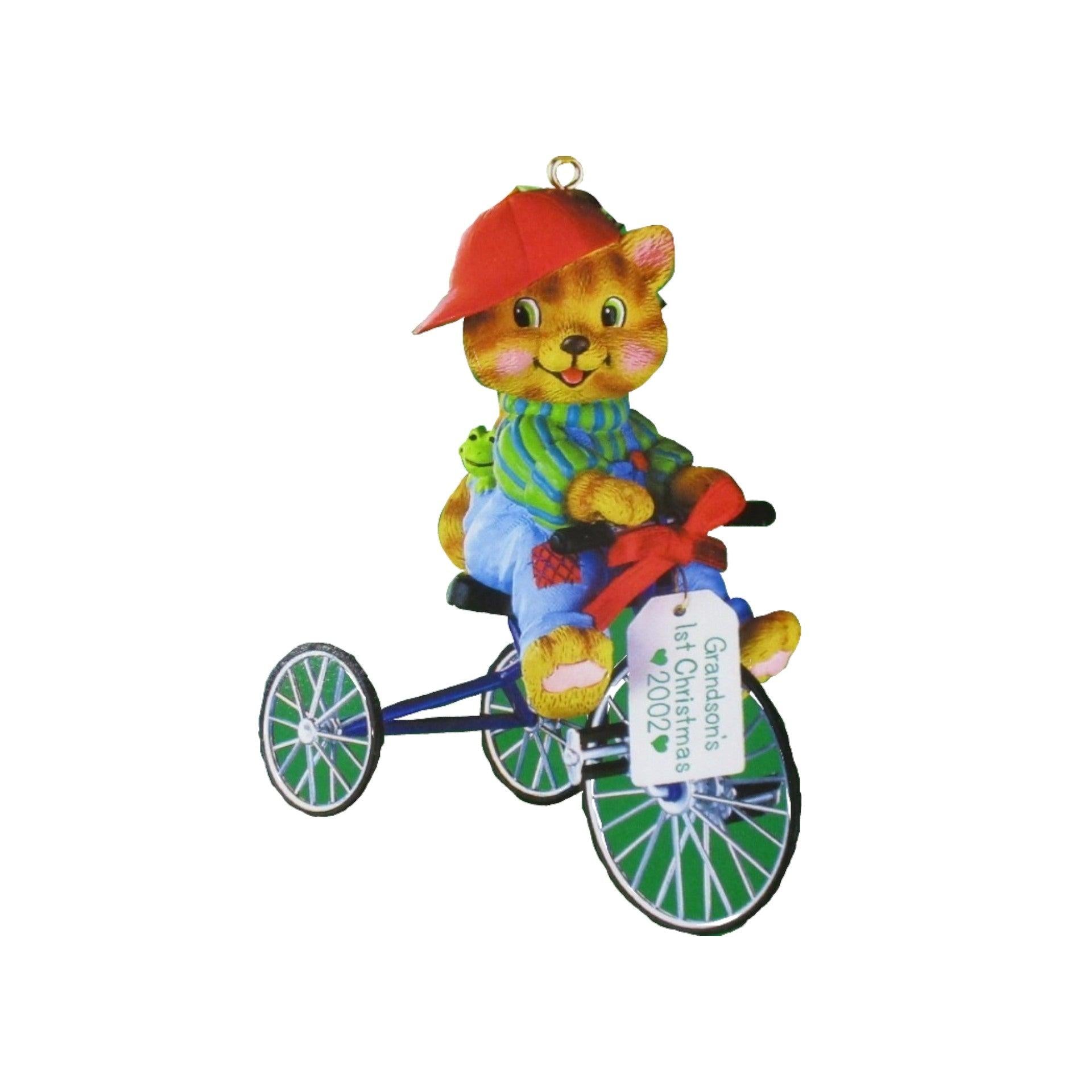2002 GrandSon's First Christmas Carlton Cards Ornaments (Baby's First Christmas) CXOR-051G Image1