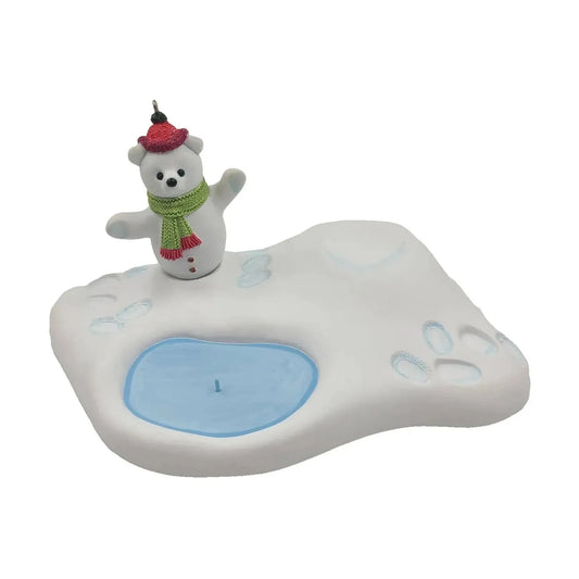 2002 Hollyday Hill Display Base Hallmark Ornament (Snow Cub Club) QRP4683 Image1