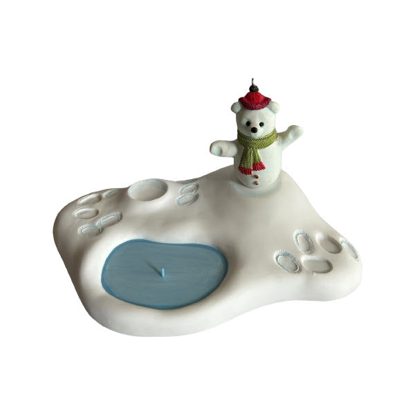 2002 Hollyday Hill Display Base Hallmark Ornament (Snow Cub Club) QRP4683