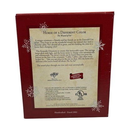 2002 Horse of a Different Color Hallmark Ornament (The Wizard of Oz) QLX7673 Image6