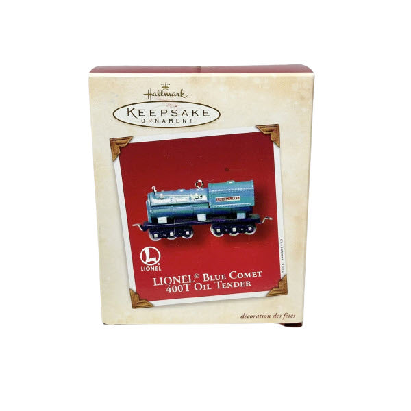 2002 Lionel Blue Comet 400T Oil Tender Hallmark Ornament (Lionel) QX8243