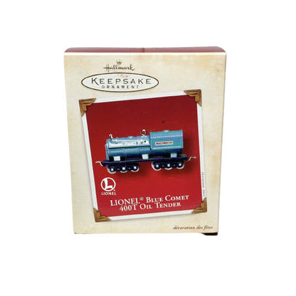 2002 Lionel Blue Comet 400T Oil Tender Hallmark Ornament (Lionel) QX8243