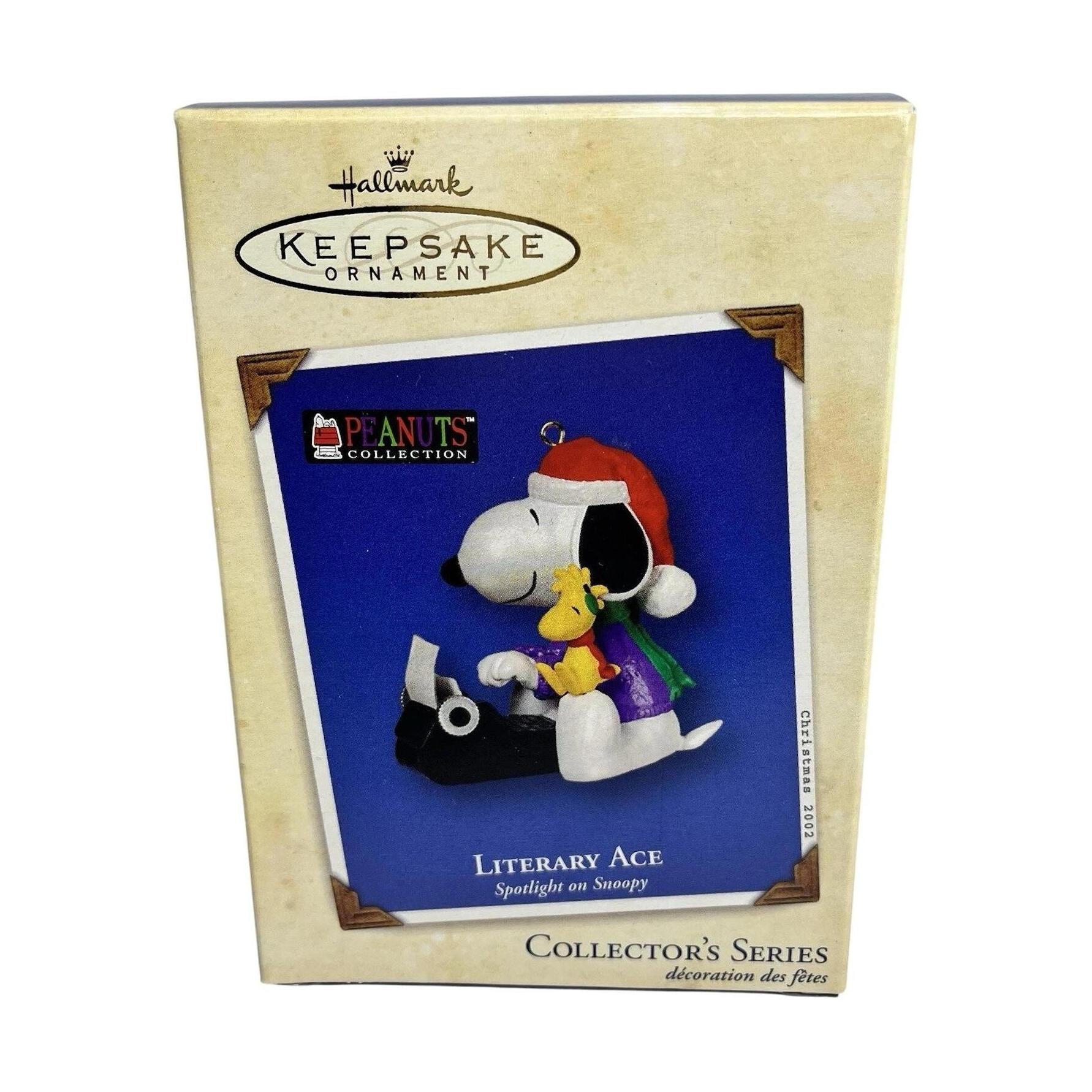 2002 Literary Ace Hallmark Ornament (Spotlight on Snoopy) QX8043 Image2