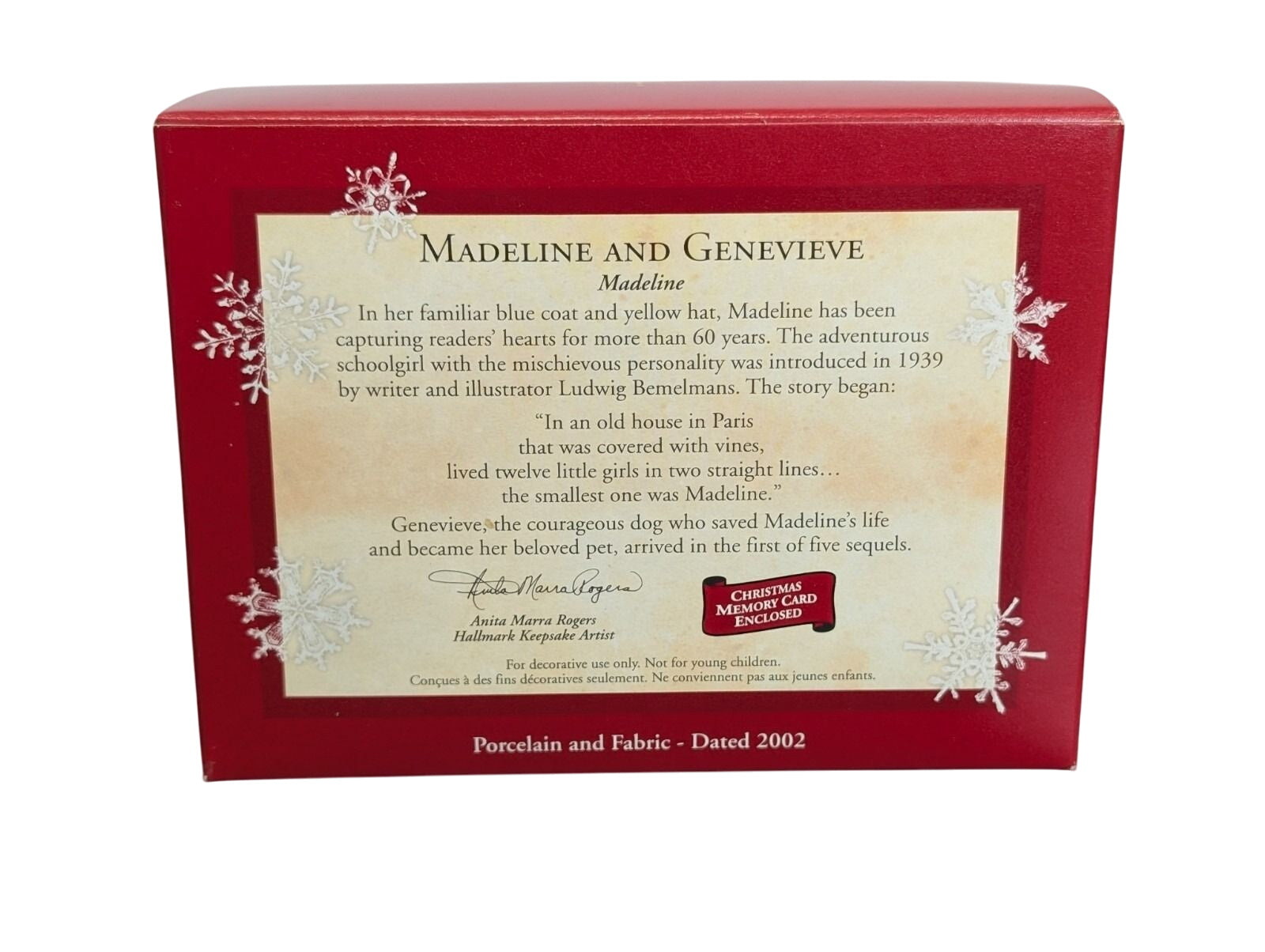 2002 Madeline and Genevieve Hallmark Ornament (Madeline) QXI5286