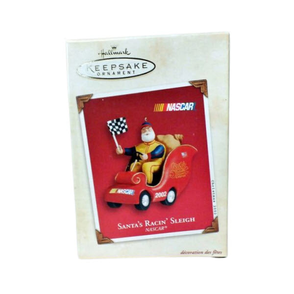 2002 NASCAR Santa in Sleigh Hallmark Ornament (NASCAR) QXI5306