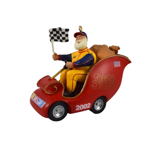 2002 NASCAR Santa in Sleigh Hallmark Ornament (NASCAR) QXI5306 Image1