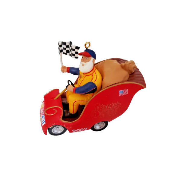 2002 NASCAR Santa in Sleigh Hallmark Ornament (NASCAR) QXI5306