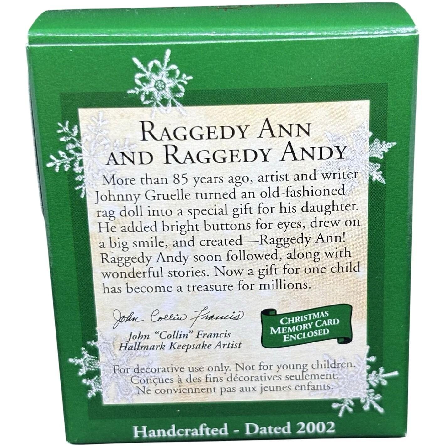 2002 Raggedy Ann and Andy Hallmark Ornament (Raggedy Ann & Andy) QXM4496