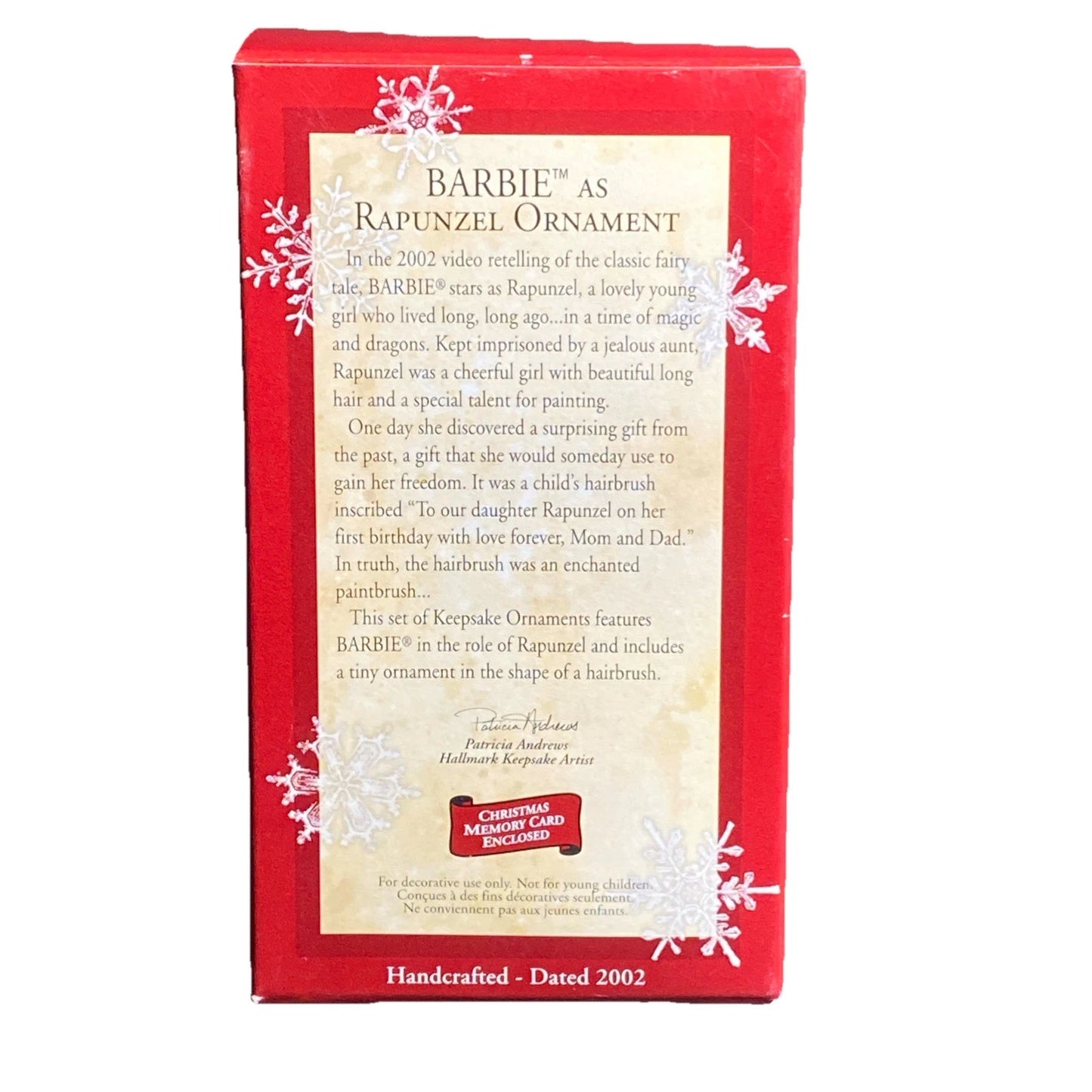 2002 Rapunzel Set 2 Hallmark Ornament (Barbie) QXI5326