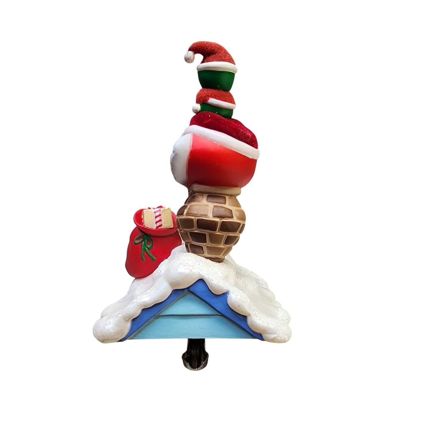 2002 Santa Too Round For The Chimney Hallmark Ornament (VeggieTales) QXI5293 Image3