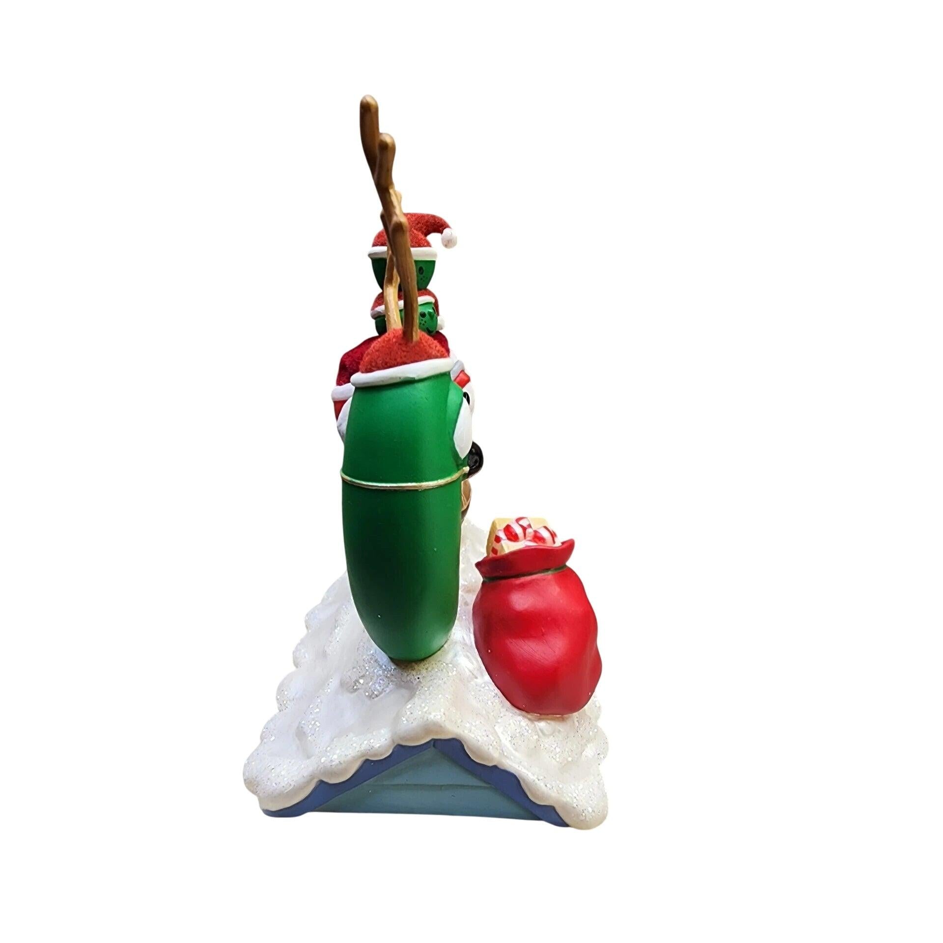 2002 Santa Too Round For The Chimney Hallmark Ornament (VeggieTales) QXI5293 Image5