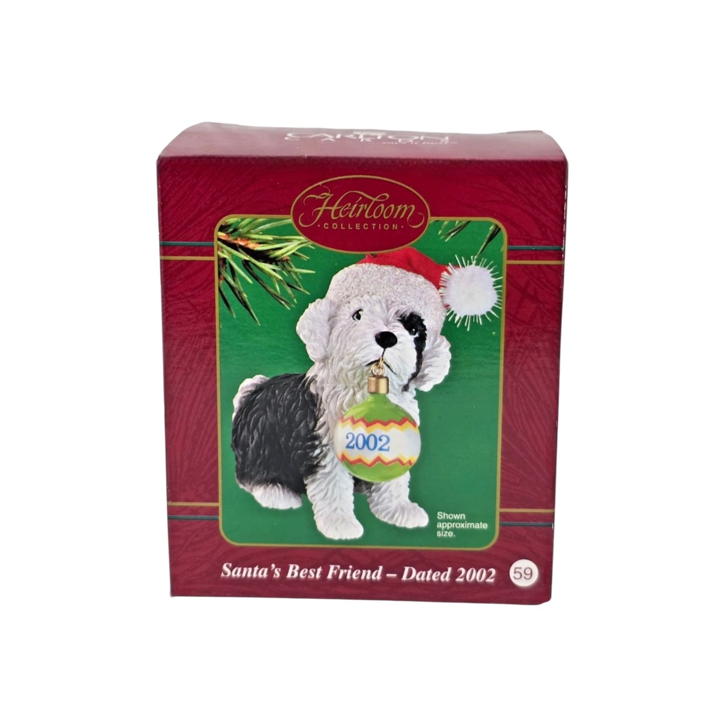 2002 Santa's Best Friend (Puppy) Carlton Cards Heirloom Ornament CXOR-113G Image2