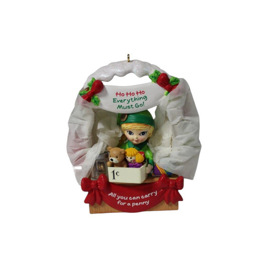 2002 Santa’s One-Cent Sale (Santa’s One-Cent Sale) Carlton Cards Heirloom Ornament CXOR-122G Image1