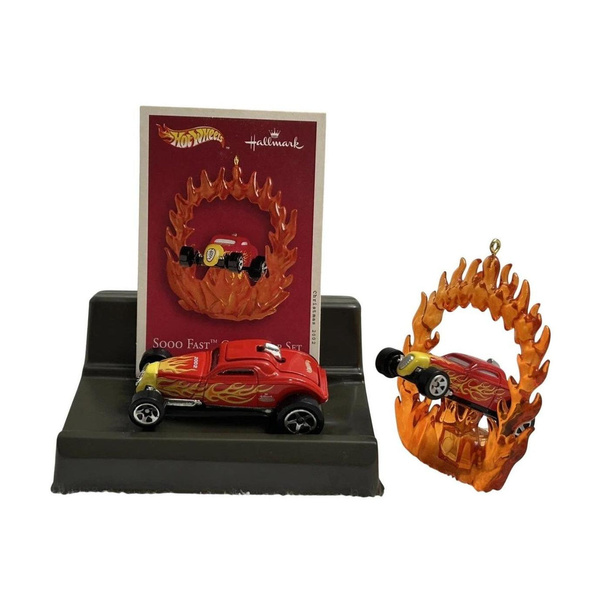 2002 Sooo Fast Custom Car Set Hallmark Ornament (Hot Wheels) QX8876 Image1