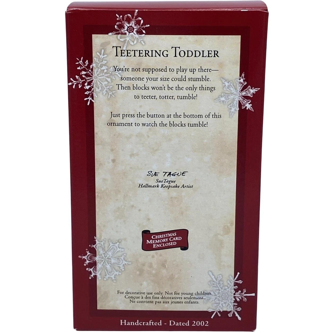 2002 Teetering Toddler Hallmark Ornament (Family) QX8916