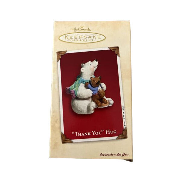 2002 "Thank You" Hug Hallmark Ornament (Bear) QX2893