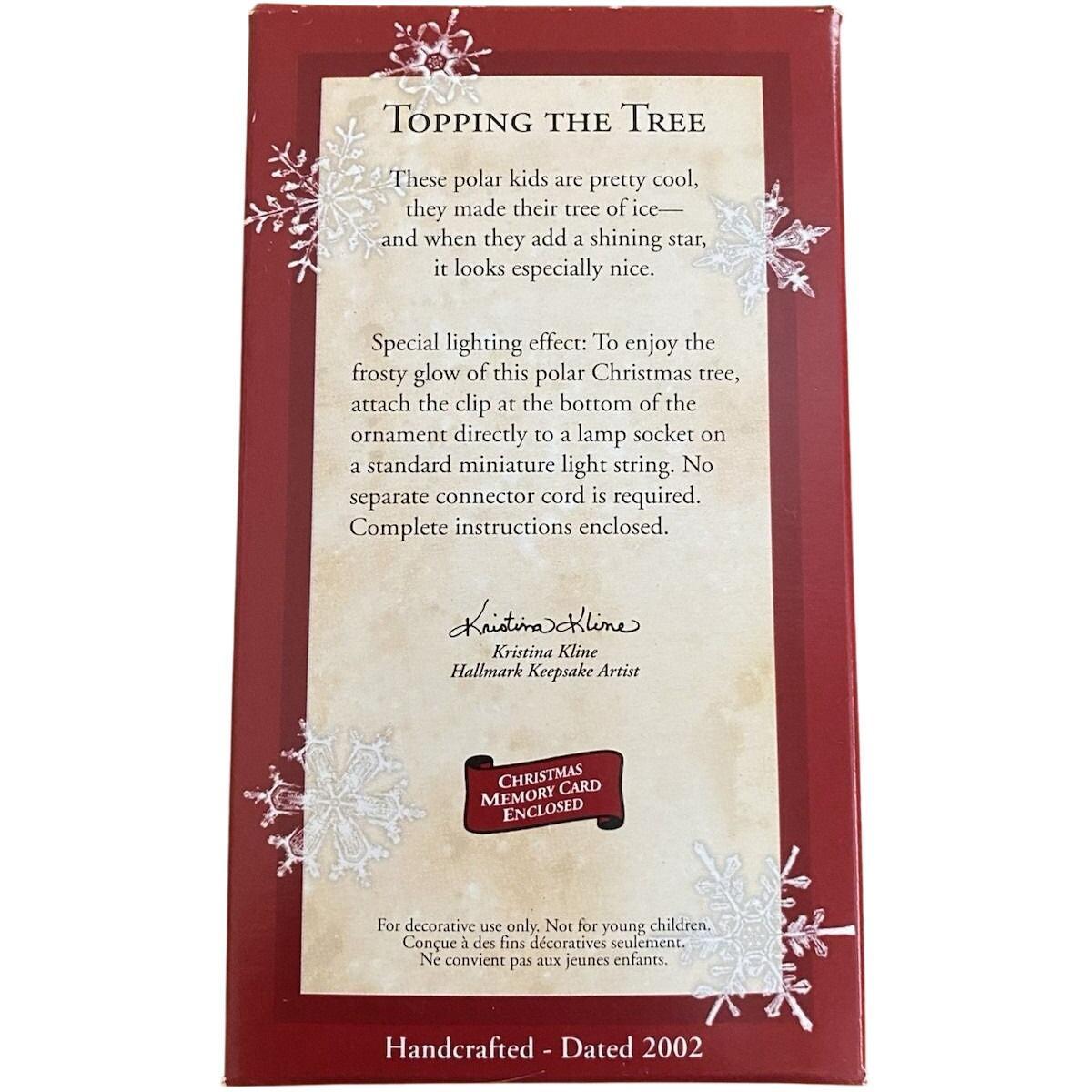 2002 Topping the Tree Hallmark Ornament (Kris' Penguins) QX6953