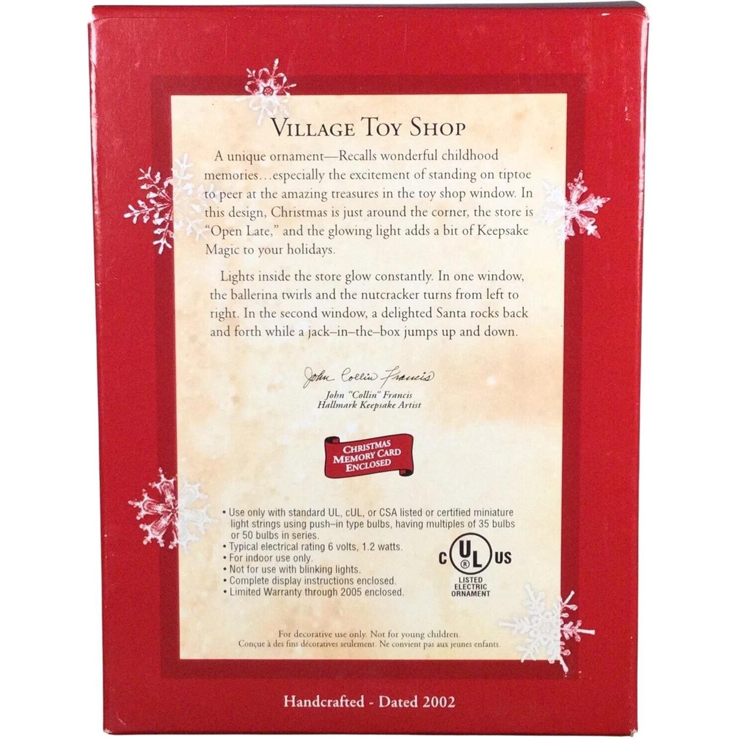 2002 Village Toy Shop Hallmark Ornament (Toy Shop) QLX7676