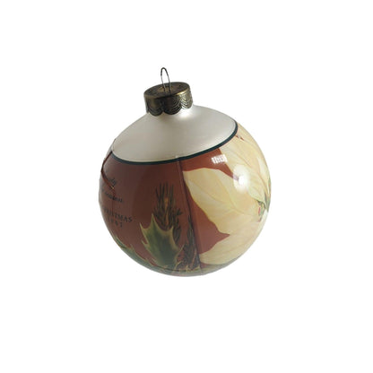 2002 White Poinsettia Hallmark Ornament (Ball) QX2953 Image1