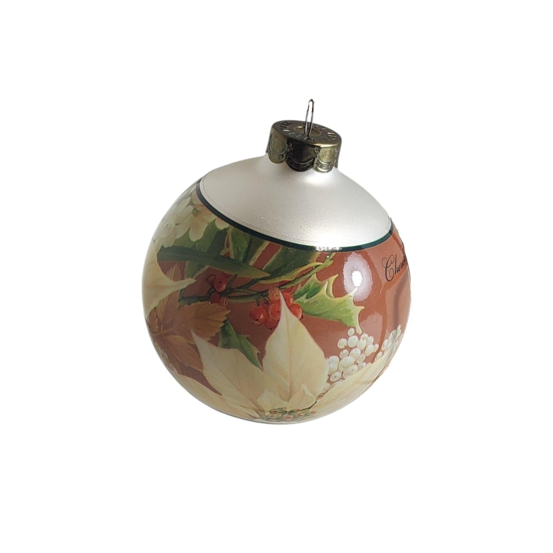 2002 White Poinsettia Hallmark Ornament (Ball) QX2953 Image4