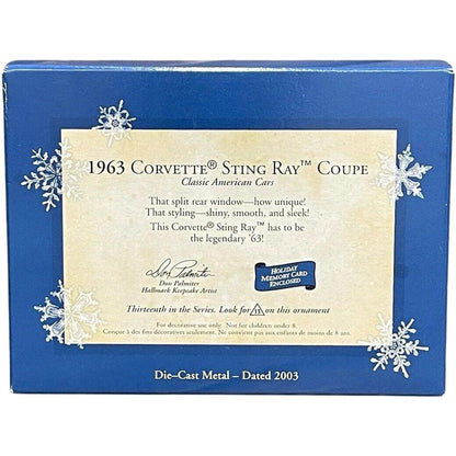 2003 Hallmark Ornament (1963) Corvette Sting Ray Coupe Hallmark Ornament (Classic American Cars) QX8129