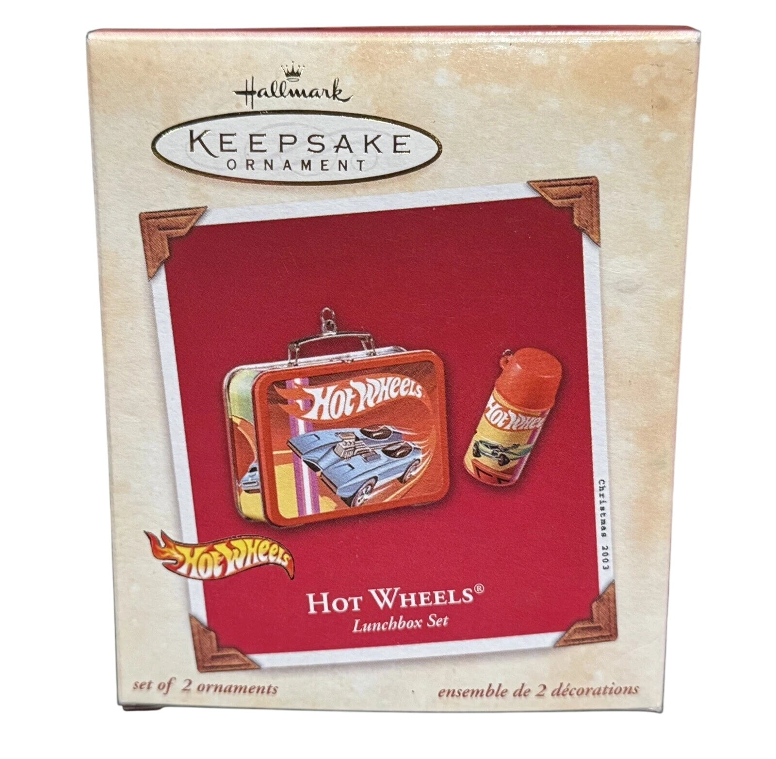2003 Hot Wheels Lunch Box Set Hallmark Ornament (Hot Wheels) QXI8427