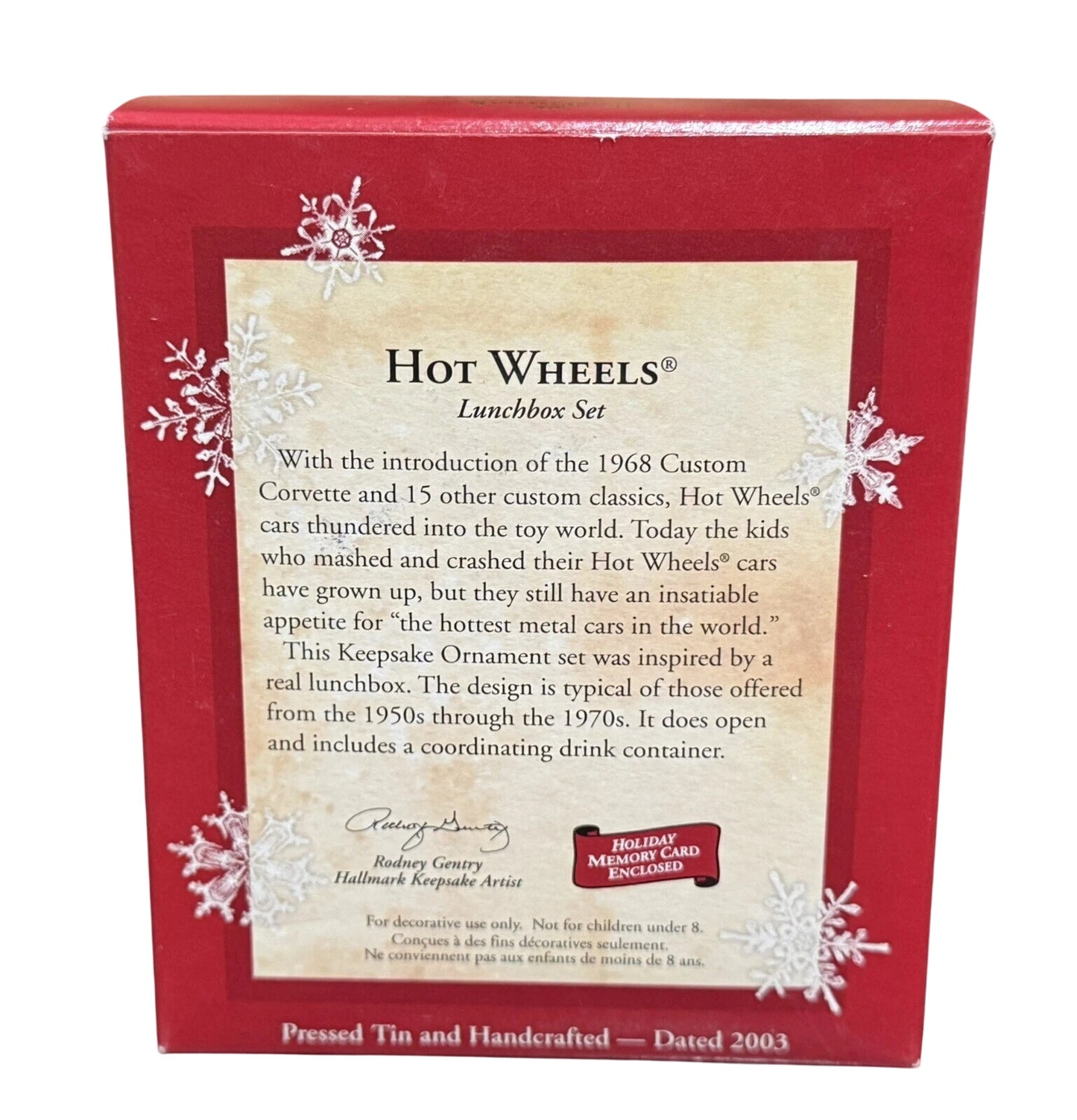 2003 Hot Wheels Lunch Box Set Hallmark Ornament (Hot Wheels) QXI8427