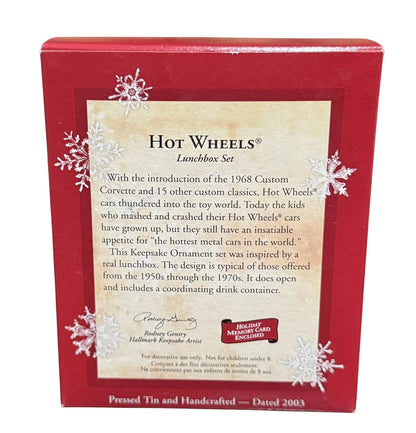2003 Hot Wheels Lunch Box Set Hallmark Ornament (Hot Wheels) QXI8427