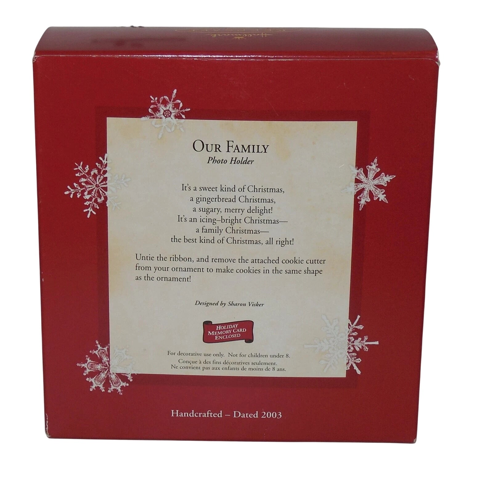 2003 Our Family Hallmark Ornament (Photo Holder) QXG8947