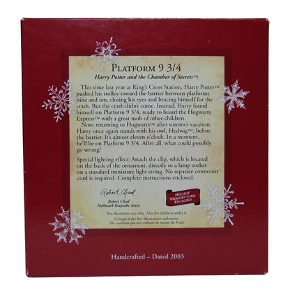2003 Platform 9 ¾ Hallmark Ornament (Harry Potter and the Chamber of Secrets) QXI4279