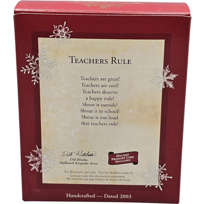 2003 Teachers Rule Hallmark Ornament (Teacher) QXG8629