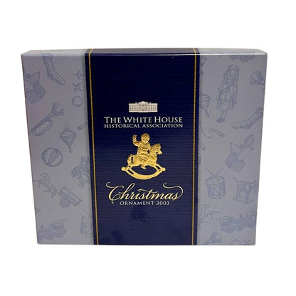 2003 White House Christmas Ornament: Hand-Painted Porcelain Figure of Child Riding Horse