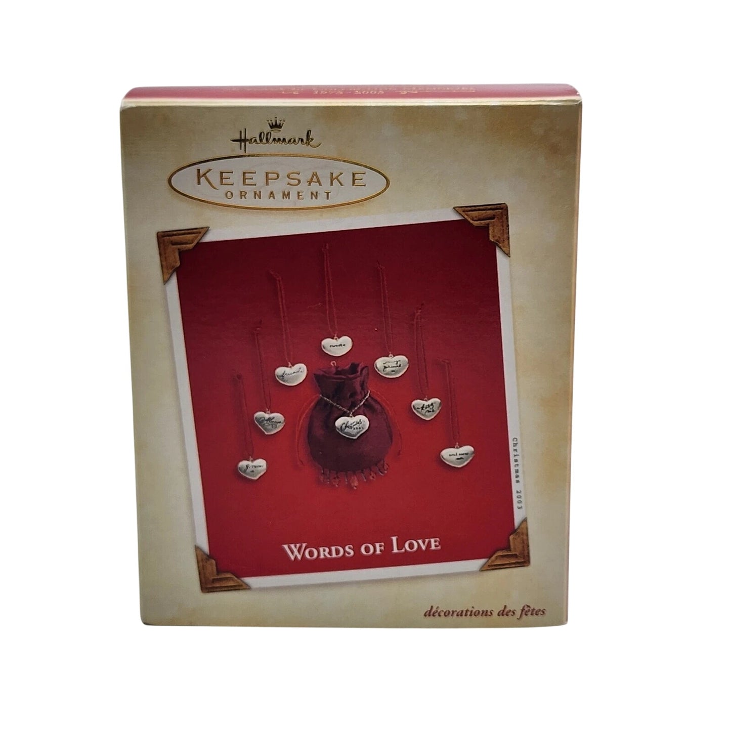 2003 Words of Love Hallmark Ornament (Heart) QXG8869