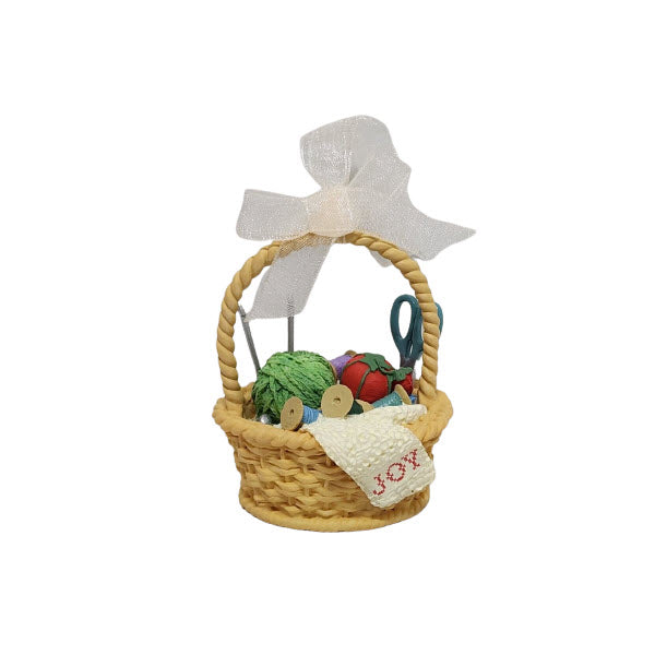 2003 Basket of Joy Hallmark Ornament (Sewing and Thimble) QXG8599
