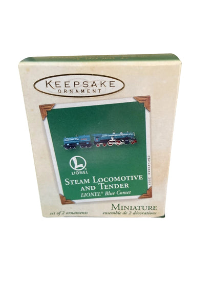 2003 Blue Comet Steam Locomotive and Tender Hallmark Ornament (Lionel) QXM4887