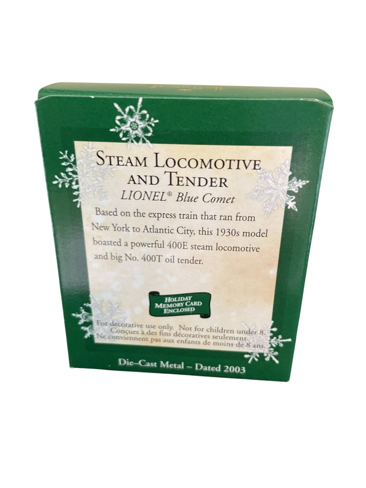 2003 Blue Comet Steam Locomotive and Tender Hallmark Ornament (Lionel) QXM4887